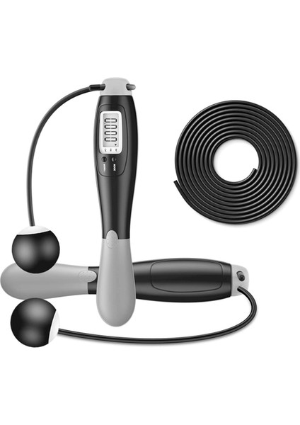 Çift LED Dijital Sayaçlı 4 Modlu Akıllı Çelik Ip Atlama Fitness Kondsiyon