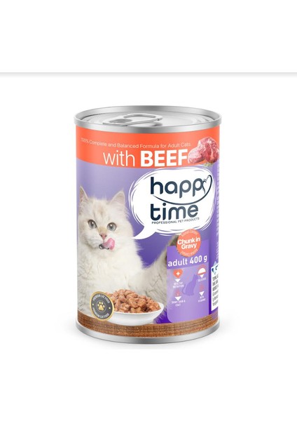 Yetişkin Kediler Için Sığır Parça Etli Konserve 400 gr