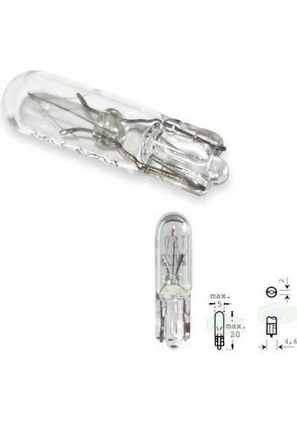 12V 1.2W Gösterge Ikaz Ampulü Mini Dipsiz Trifa 10'lu Paket 01702 (457956287) fiyatları