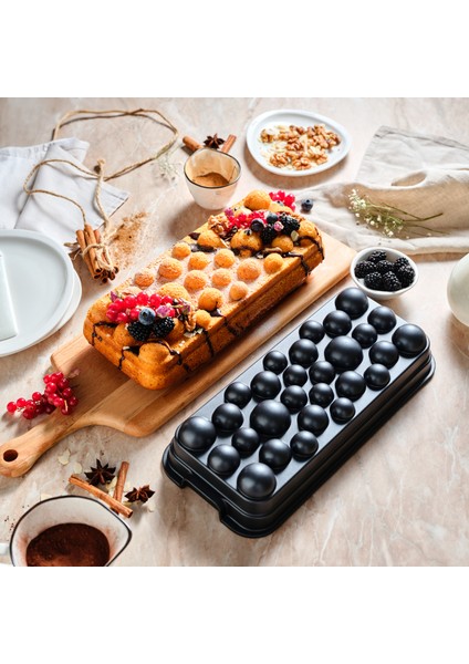 Aster Baton Döküm Kek Kalıbı Antrasit 33,5 Cm
