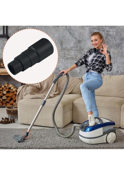 6'lı Paket Elektrikli Süpürge Adaptörü 4 Katmanlı Siyah, Hortum Adaptörü 25 mm Ila 42 Mm, Redüktör (Yurt Dışından) fırsatları