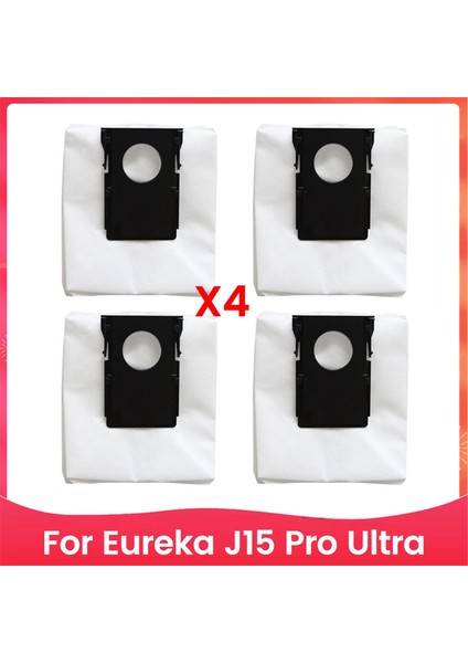 J15 Pro Ultra Robot Süpürge Aksesuarları Için Toz Torbası Çöp Torbaları Yedek Parçaları 4 Adet (Yurt Dışından)