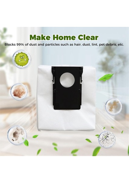 J15 Pro Ultra Robot Süpürge Aksesuarları Için Toz Torbası Çöp Torbaları Yedek Parçaları 4 Adet (Yurt Dışından) modelleri