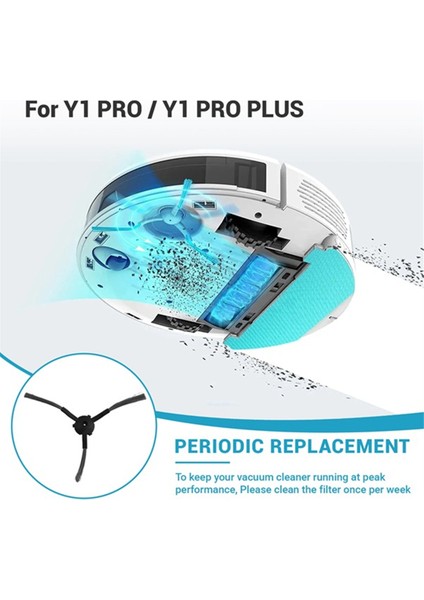 Y1 Pro Robot Süpürge Parçaları Için 16 Adet Kenar Süpürme Fırçası Yedek Yan Fırça (Yurt Dışından) fiyatları