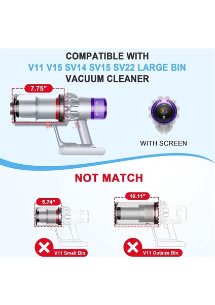 V11 V15 SV14 SV15 SV22 Elektrikli Süpürge Için Toz Haznesi Yedek Parçaları Tornavida Üst Sızdırmazlık Halkası (Yurt Dışından) fırsatları