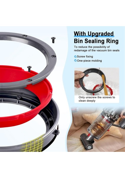 V11 V15 SV14 SV15 SV22 Elektrikli Süpürge Için Toz Haznesi Yedek Parçaları Tornavida Üst Sızdırmazlık Halkası (Yurt Dışından) indirimleri