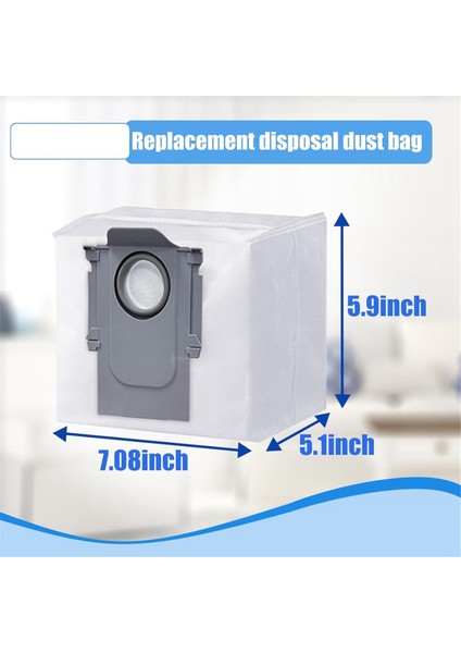 Q5 Q5+ + Max Max+ S7 Maxv Ultra S8+ S8 Pro Robot Süpürge Için 16'lı Paket Tek Kullanımlık Toz Torbası (Yurt Dışından) modelleri