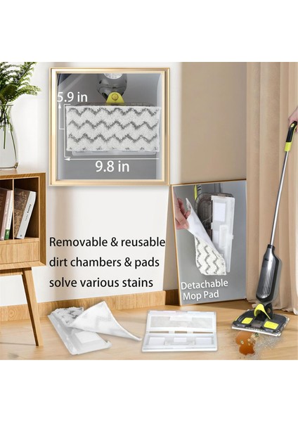 Vacmop VM252 VM250 VM200 VM190 Yedek Vakum Pedleri Için Yeniden Kullanılabilir Paspas Pedi Yedekleri (Yurt Dışından) fiyatları