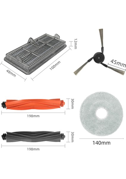 X40PRO Ultra Yedek Parçaları Ana Silindir Yan Fırça Hepa Filtre Paspas Bezi Toz Torbaları Aksesuarları (Yurt Dışından) fiyatları