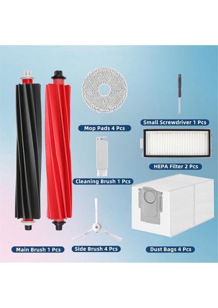 Master, Qrevo Slim Robot Süpürge Için Yedek Takım Ana Yan Fırça Paspas Bezi Hepa Filtre Toz Torbası (Yurt Dışından) modelleri