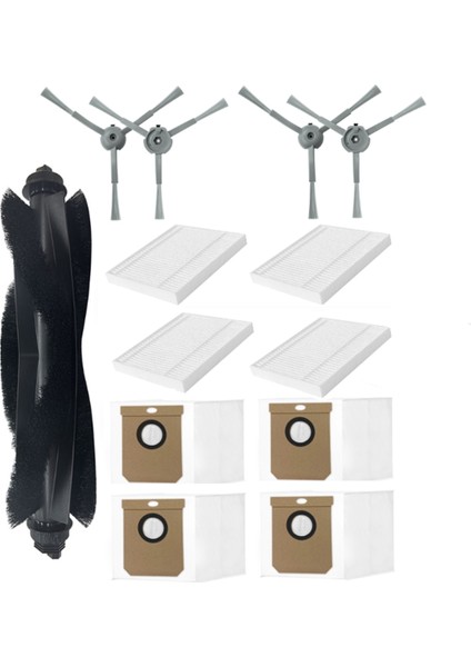Clean L50/L50/L60 Hibrit Robot Süpürge Ana Yan Fırça Filtre Toz Torbası Için 13 Adet Yedek Parça (Yurt Dışından)