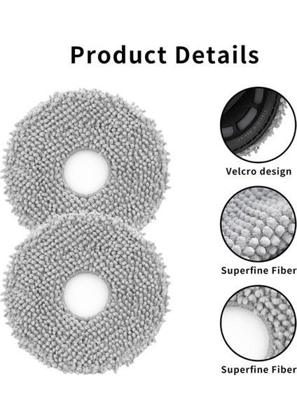 Q / Qrevo Maxv / Qrevo S / Qrevo Pro Robot Süpürge Için Mikrofiber Paspas Bezi Pedi, Yıkanabilir Paspas Parçaları (Yurt Dışından) indirimleri