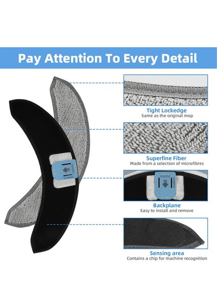 Combo J7+ / J9+ Robot Süpürge Ana Yan Fırça Hepa Filtre Paspas Bezi Toz Torbası Aksesuarları Parçaları (Yurt Dışından)