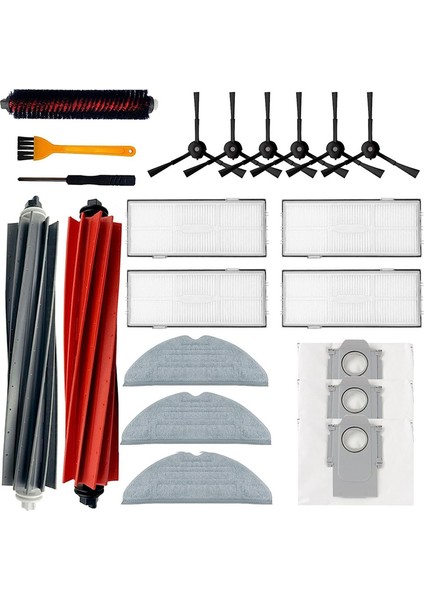 S8 Pro Ultra Robot Süpürge Için Aksesuar Seti, Ana Çift Fırça Silindiri Temizleme Yan Fırçalar Hepa Filtreler (Yurt Dışından)