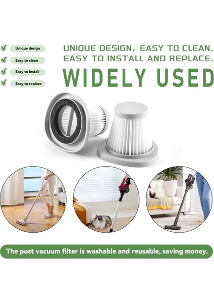 Filtreler Elektrikli Süpürge Yıkanabilir Hepa Filtre DX118C DX128C Aksesuarları 4 Adet (Yurt Dışından) indirimleri