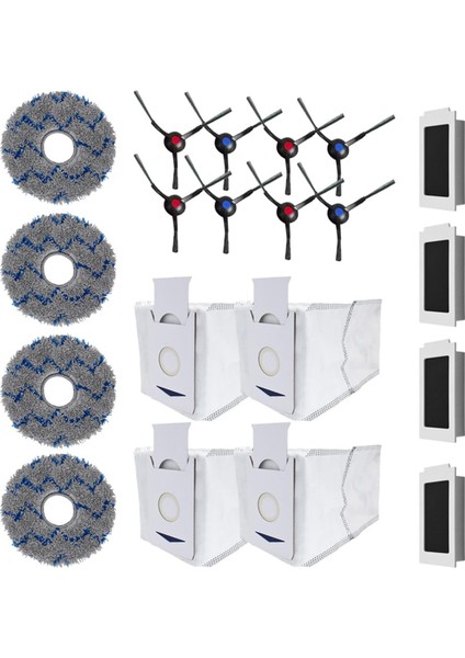 T30 Pro Omni, Pro Max Robot Süpürge Yedek Parçaları, Hepa Filtre Yan Fırçalar Paspas Pedleri (Yurt Dışından)