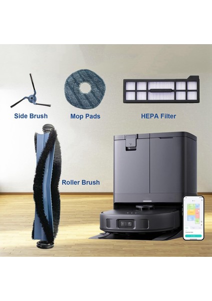 X10 Pro Omni Elektrikli Süpürge Için Ana Fırça, Yan Fırçalar, Filtreler Vb. Dahil 18 Parçalı Yedek Parça Seti (Yurt Dışından) indirimleri