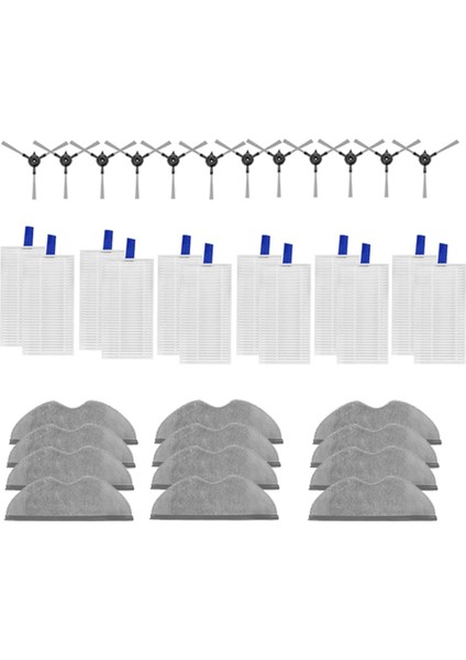 E5 / C108 Süpürme Robotu Aksesuarları Temizleyici Parçaları Değiştirme Ana Yan Fırça Paspas Filtre Seti Toz Torbası Için 36 Adet (Yurt Dışından) fiyatları