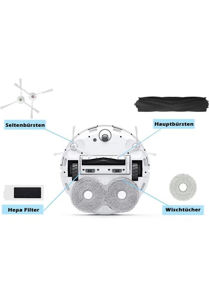 Deebo T20 Omnı T20E Omni Turbo Serisi Robot Süpürge Ana Fırça Paspas Pedi Toz Torbası Aksesuarları Için Yedek Parçalar (Yurt Dışından) fiyatları