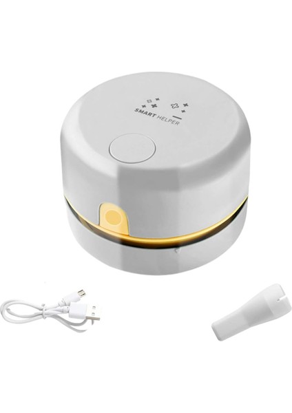 Masa Süpürgesi, Mini Masa Toz Şarjlı Süpürge, El Süpürgesi Masa-Beyaz (Yurt Dışından)