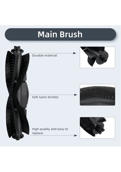 Tikom G8000 / G8000 Pro / Honiture Için G20 Pro G20 Pro Roller Yan Fırça Filtre Mop Kumaşları Robot Vakumları Yedek Parça Aksesuarları (Yurt Dışından)