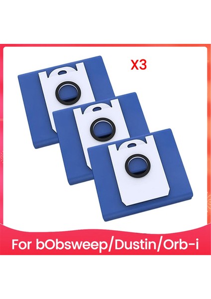 Bobsweep Dustin ve -I Robot Süpürgeler Için Yedek Toz Torbaları, Büyük Kapasiteli Hazne 3 Adet (Yurt Dışından)