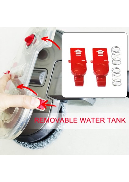 V12 Slim Elektrikli Süpürge Yedek Parçaları Için Klips Mandalı Sekme Düğmesi Yaylı Su Tankı Çıtçıtı (Yurt Dışından) fırsatları