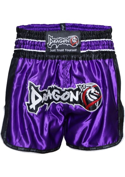 MT3075 Retro Neo Muaythai Şortu Mor Muay Thai Şort