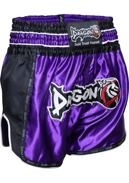 MT3075 Retro Neo Muaythai Şortu Mor Muay Thai Şort