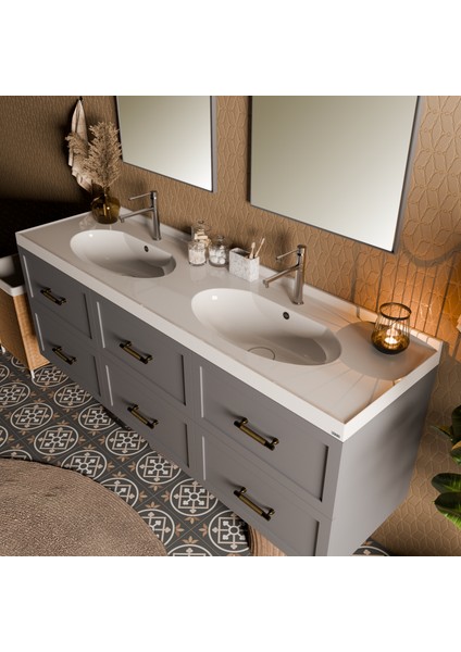 THOR 500 x 1800 mm Çift Hazneli Akrilik Banyo Lavabosu