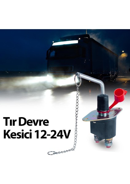 Tır Devre Kesici Akü Şalter 12-24V Isıya Dayanıklı
