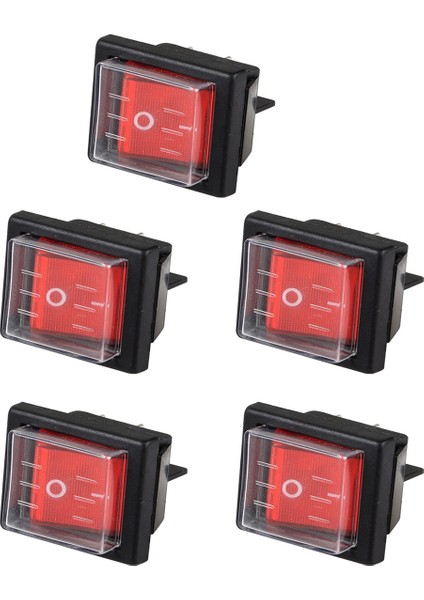 5 Adet 36X29 mm Spst 4 Pin Su Geçirmez Tekne Salıncak Anahtarı Endüstriyel Elektrikli Süpürgeler Için Kapaklı (Yurt Dışından)
