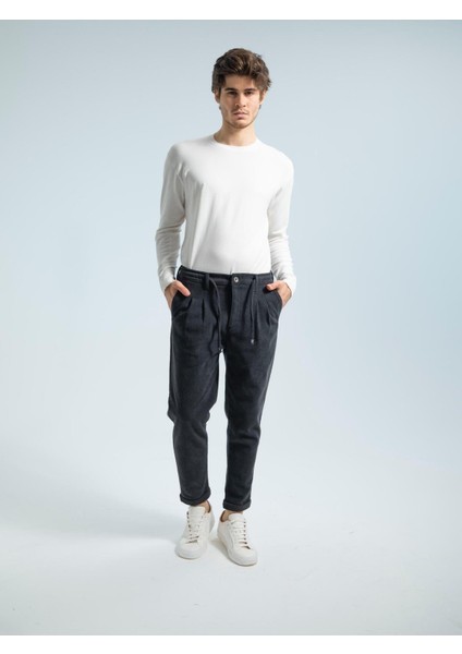 Erkek Kadife Boyfriend Pantolon , Slim Fit Rahat Kesim Beli Bağlamalı Yan Cepli Jogger Pantolon fiyatları