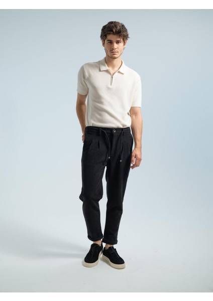 Erkek Kadife Boyfriend Pantolon , Slim Fit Rahat Kesim Beli Bağlamalı Yan Cepli Jogger Pantolon fiyatları