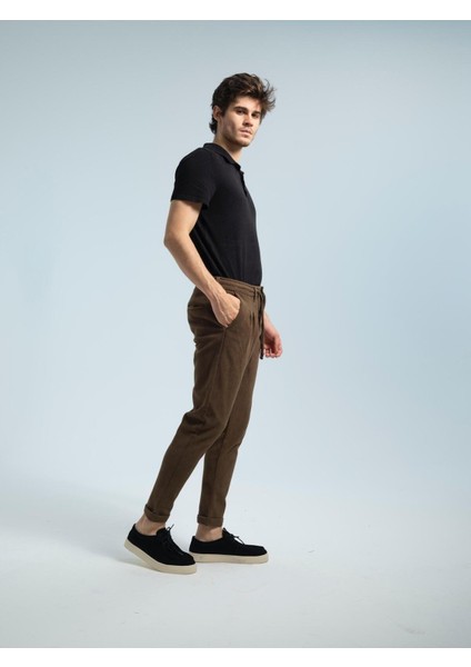 Erkek Kadife Boyfriend Pantolon , Slim Fit Rahat Kesim Beli Bağlamalı Yan Cepli Jogger Pantolon fiyatları