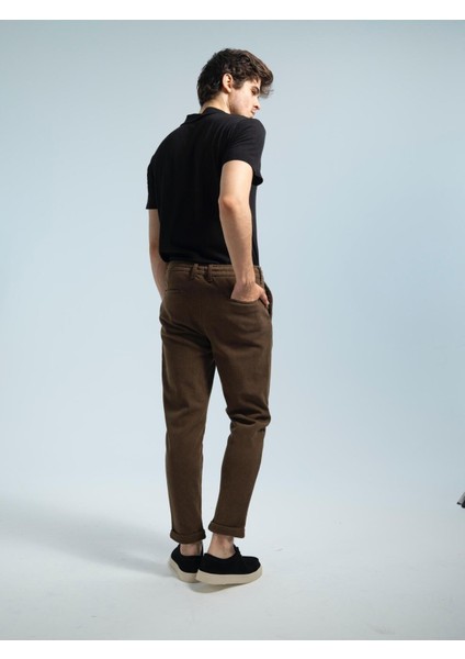 Erkek Kadife Boyfriend Pantolon , Slim Fit Rahat Kesim Beli Bağlamalı Yan Cepli Jogger Pantolon modelleri