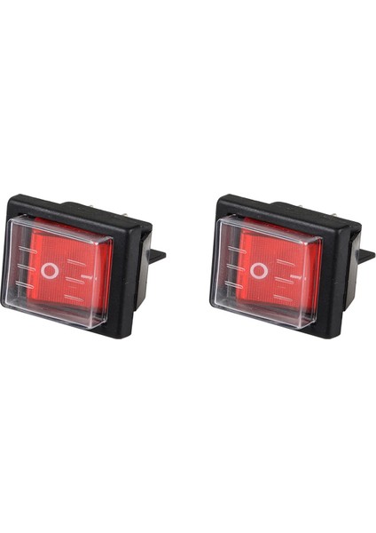 2 Adet 36X29MM Spst 4 Pin Su Geçirmez Tekne Salıncak Anahtarı Endüstriyel Elektrikli Süpürgeler Için Kapaklı (Yurt Dışından)