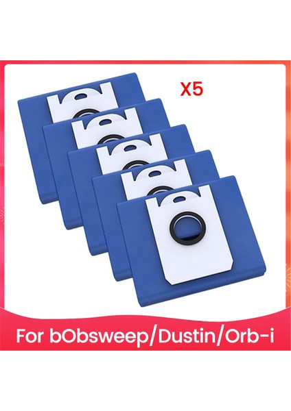 Bobsweep Dustin ve -I Robot Süpürgeler Için Yedek Toz Torbaları, Büyük Kapasiteli Hazne 5 Adet (Yurt Dışından)