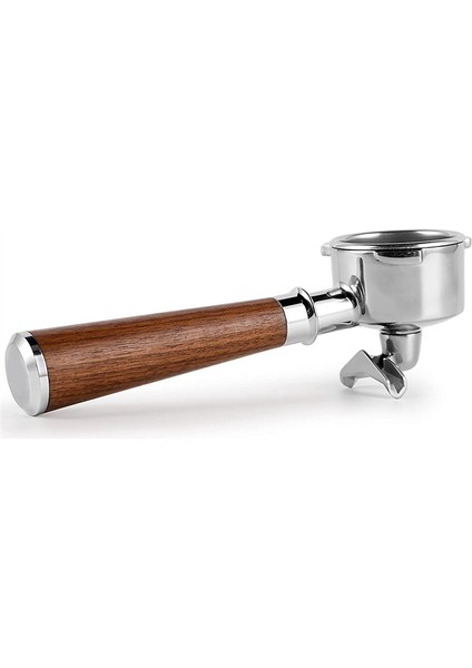 54MM Espresso Portafiltre, Çift Ağızlı Kahve Portafiltresi Paslanmaz Çelik Portafiltreler ve Ceviz Saplı (Yurt Dışından)