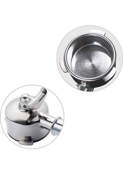 54MM Espresso Portafiltre, Çift Ağızlı Kahve Portafiltresi Paslanmaz Çelik Portafiltreler ve Ceviz Saplı (Yurt Dışından)