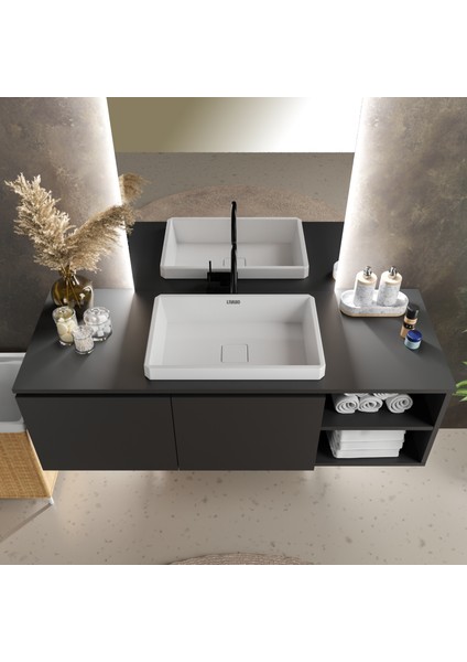 Lanza 410 x 620 x 140 mm Ankastre Uyumlu Akrilik Banyo Lavabosu fiyatları