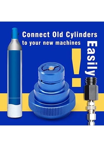 Co2 Hızlı Adaptör Mavi Sodalı Su Yapıcı Için Yükseltildi Duo/terra/art ile Uyumlu, Konektör Için Evrensel Co2 Silindiri (Yurt Dışından)