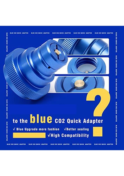 Co2 Hızlı Adaptör Mavi Sodalı Su Yapıcı Için Yükseltildi Duo/terra/art ile Uyumlu, Konektör Için Evrensel Co2 Silindiri (Yurt Dışından)