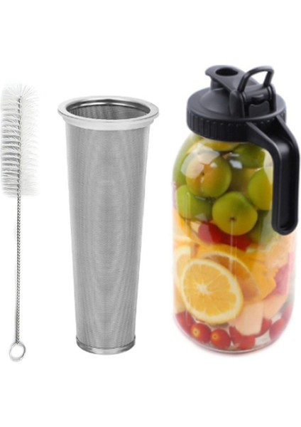 Soğuk Demleme Kahve Makinesi 64OZ Soğuk Demleme Sürahisi Paslanmaz Çelik Süper Yoğun Filtreli Buzlu Demleme Kahve, Buzlu Çay-A (Yurt Dışından) indirimleri