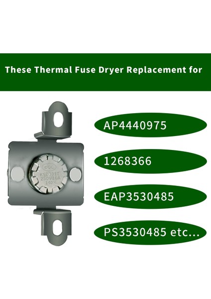 AP4440975 1268366 EAP3530485 PS3530485-3 Paketi Için 6931EL3003D Kurutucu Termal Sigortanın Değiştirilmesi (Yurt Dışından)