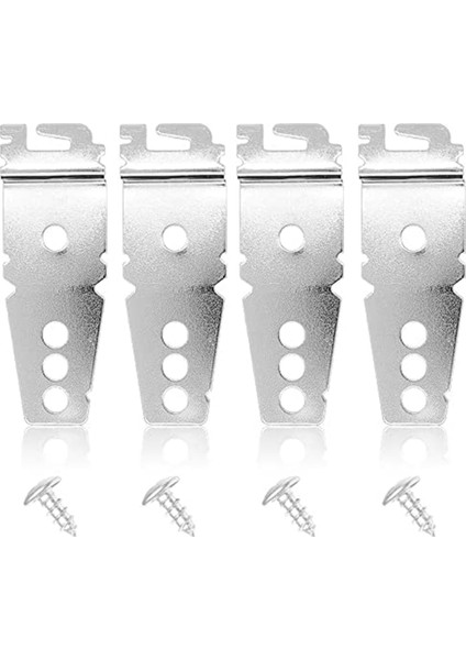 Whirlpool ve Kitchenaid Bulaşık Makineleri Için 4'lü Set Tezgahaltı Bulaşık Makinesi Üst Montaj Braketi Vidalı 8269145 (Yurt Dışından)