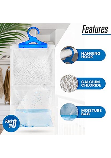 Gardırop Nem Emici 20 Paket Neme Karşı Küf Önleyici Asılı Nem Alma Cihazı (Yurt Dışından)