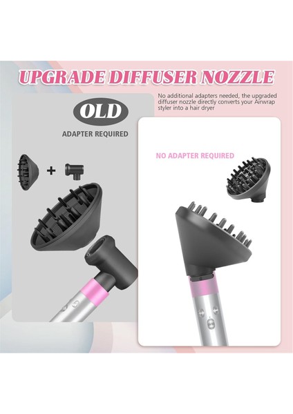 Difüzör Nozul Bukle Makinesi Dyson Airwrap HS05 HS03 HS01 Şekillendirici Saç Kurutma Makinesi Difüzör Nozul Ataşmanı A Için Dönüştürme (Yurt Dışından)