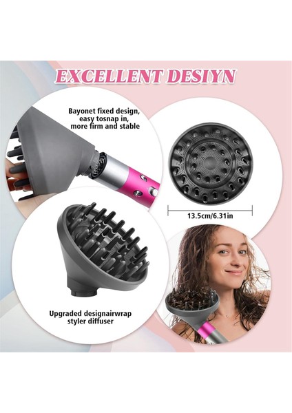 Difüzör Nozul Bukle Makinesi Dyson Airwrap HS05 HS03 HS01 Şekillendirici Saç Kurutma Makinesi Difüzör Nozul Ataşmanı A Için Dönüştürme (Yurt Dışından)