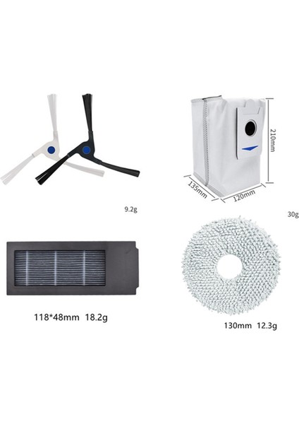 Ecovacs Deebot X2 / X2 Omni / X2 Pro / DEX86 Yedek Parça Aksesuarları Için Hepa Filtre Toz Torbası (Yurt Dışından)